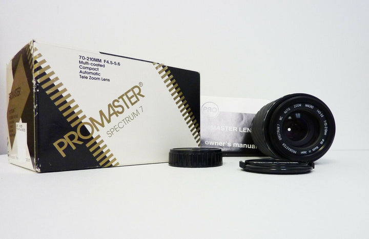 Promaster Spectrum-7 70-210mm F/4.5-5.6 Lens for use with Nikon with OEM Box & Lens Caps Lenses - Small Format - Nikon F Mount Lenses Manual Focus Promaster PRO3810