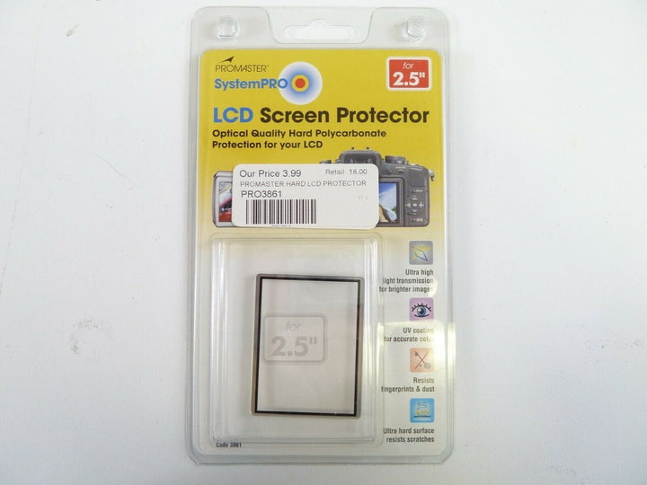 Promaster SystemPro Hard LCD Protector for 2.5". LCD Protectors and Shades Promaster PRO3861
