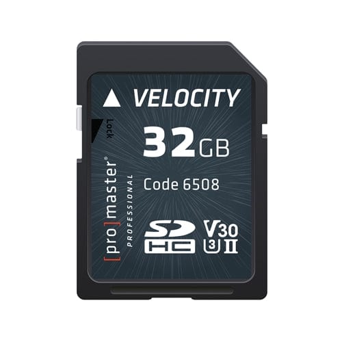 Promaster Velocity 32GB UHS-II V30 U3 Memory Card Memory Cards Promaster PRO6508