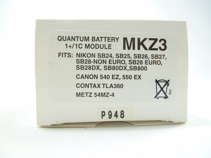 Quantum Battery MK23 1+/1C Module for use with Canon, Contax, and Metz Flashes Flash Units and Accessories - Flash Accessories Quantum P94863