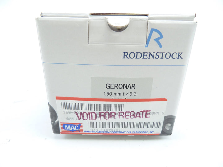 Rodenstock Gerornar 150MM F6.3 Lens in Box Large Format Equipment - Large Format Lenses Rodenstock 11022217