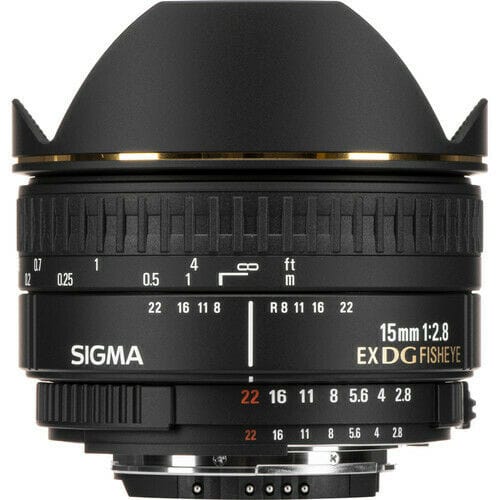 Sigma 15mm f/2.8 EX DG Fisheye for Nikon AF-D Lenses - Small Format - Nikon AF Mount Lenses - Nikon AF Full Frame Lenses - Sigma Nikon FX Mount Lenses New Sigma SIGMA476306