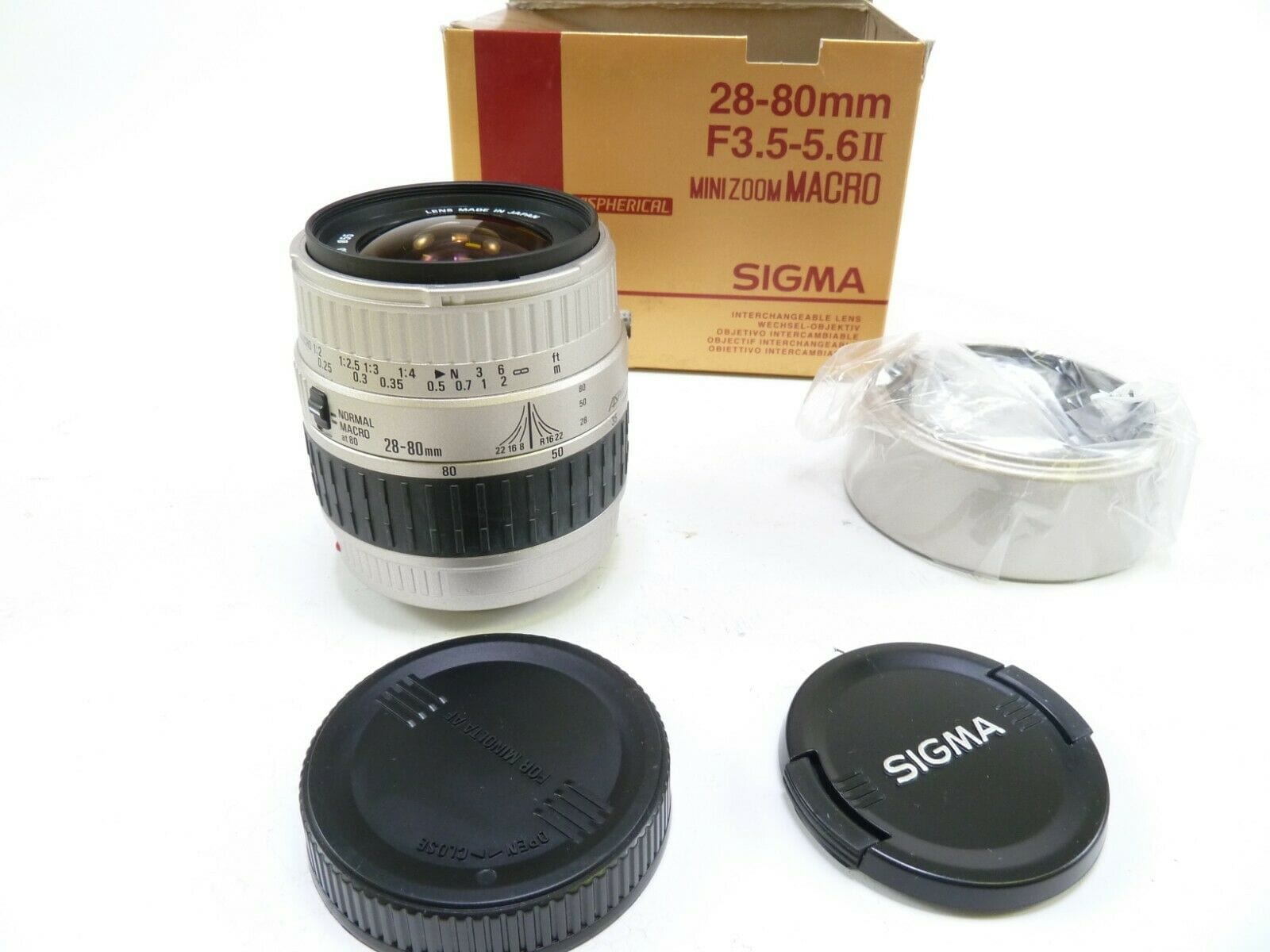 Sigma 28-80 f3.5-5.6 II Zoom Minolta and Sony A AF Mount, OLD