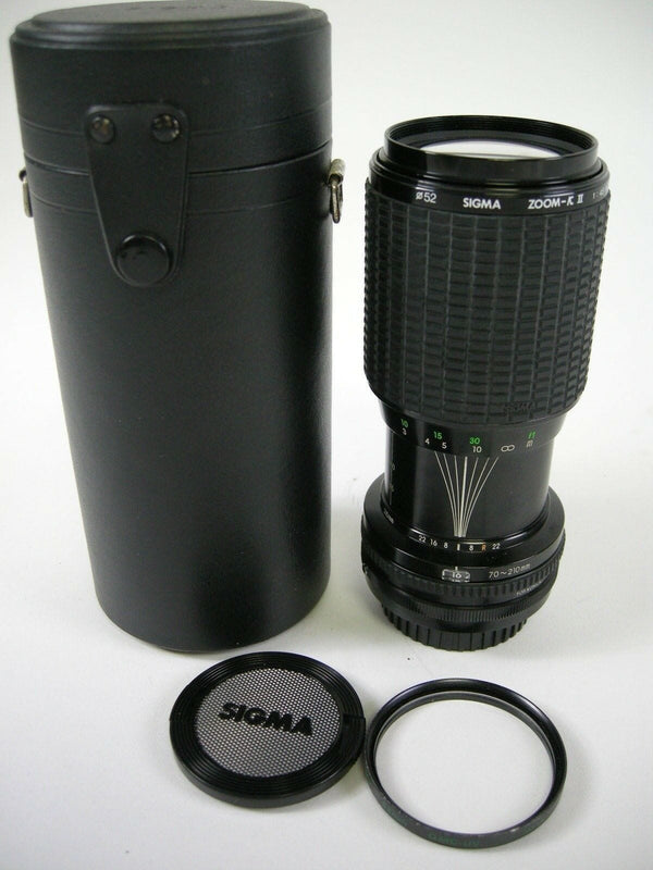 Sigma 70-210mm f4.5 Zoom K II MC Konica Mt. lens with caps, filter and case. Lenses - Small Format - Konica AR Mount Lenses Sigma 5234307