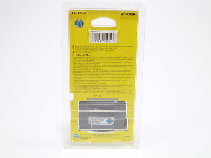 Sony Infolithium NP-FA50 Batteries - Digital Camera Batteries Sony SONYNPFA50