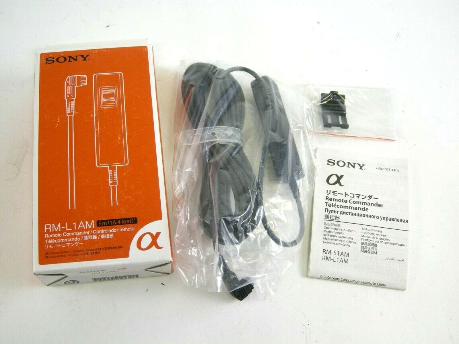 Sony RM-L1AM Remote commander Shutter Release 5m for Sony Alpha