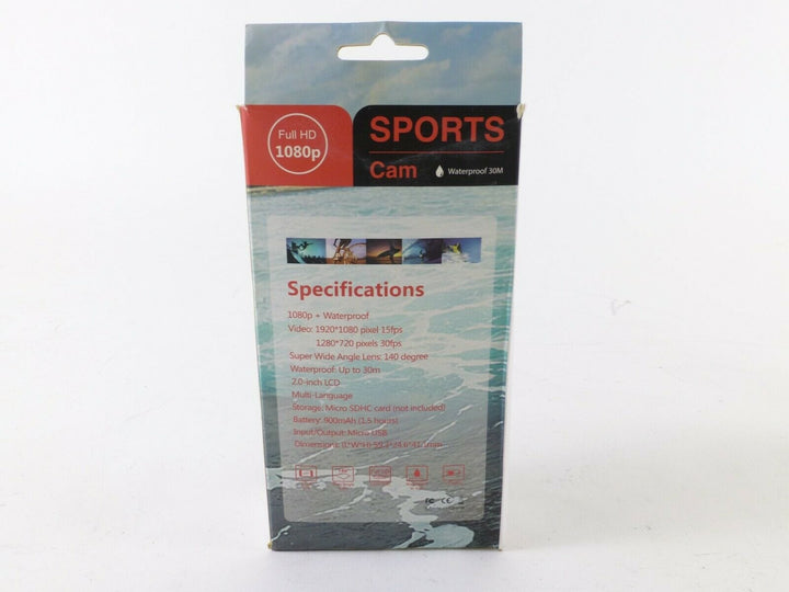Sports Cam Full HD 1080p, Waterproof 30M, 2-inch LCD Kit BRAND NEW IN OEM BOX! Action Cameras and Accessories Generic 1101899
