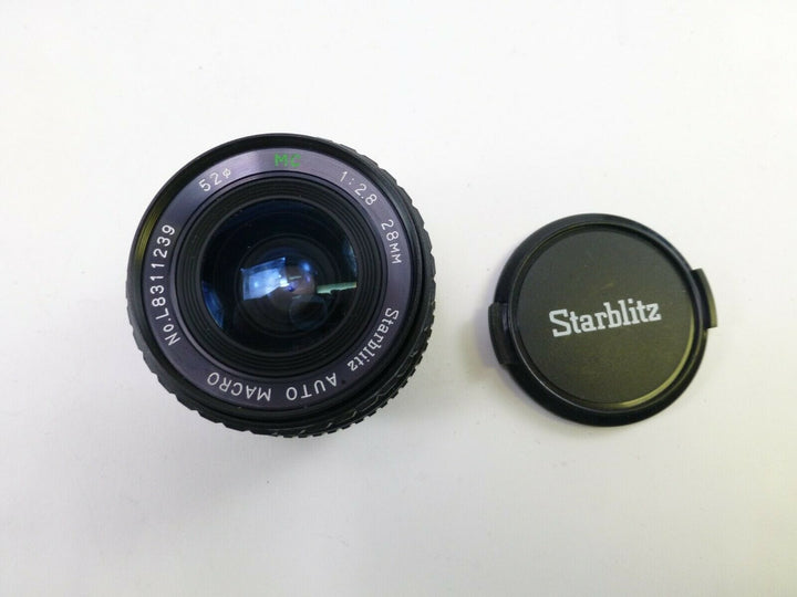 Starblitz Auto Macro MC 28mm F/2.8 Lens for MD Mount with Lens Caps and in EC. Lenses - Small Format - Minolta MD and MC Mount Lenses Starblitz L8311239
