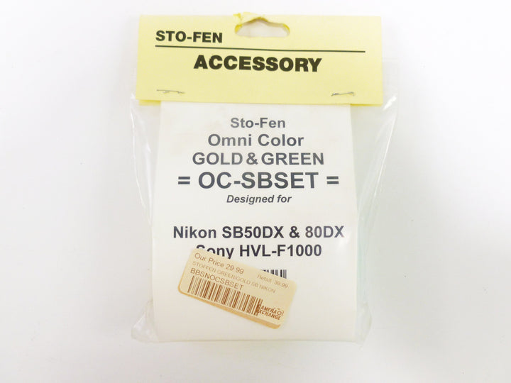 Sto-Fen Green/Gold SB Nikon Flash Units and Accessories - Flash Accessories Stofen BBSNOCSBSET