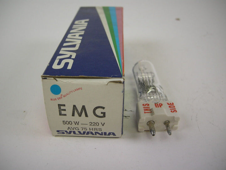 Sylvania Projector Lamp EMG 500W 220V Avg. Hrs. 75 NOS Lamps and Bulbs Various GE-EMG