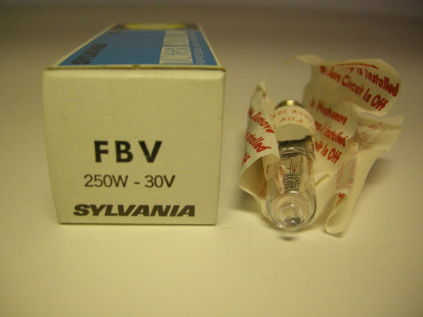 Sylvania Tungsten Halogen Lamp FBV 30V 250W  NOS Lamps and Bulbs Various GE-FBV