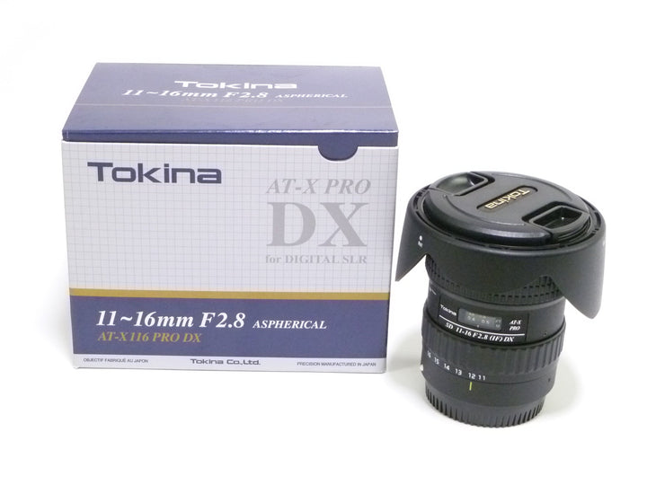Tokina 11-16mm f/2.8 Aspherical Lens AT-X116 PRO DX for Canon EF-S EXC+ Lenses - Small Format - Canon EOS Mount Lenses - Canon EF-S Crop Sensor Lenses Tokina 8302008