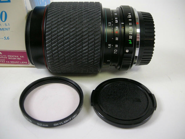 Tokina SZ-X 210 Macro Ratio 1:5.1 70-210 f4-5.6 P/KA Mt. Lens Lenses - Small Format - K Mount Lenses (Ricoh, Pentax, Chinon etc.) Tokina 52313004