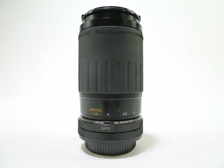 Vivitar 70-210 f/4.5-5.6 Macro Focusing Zoom MC Lens for use with Canon FD Lenses - Small Format - Canon FD Mount lenses Vivitar 93054103