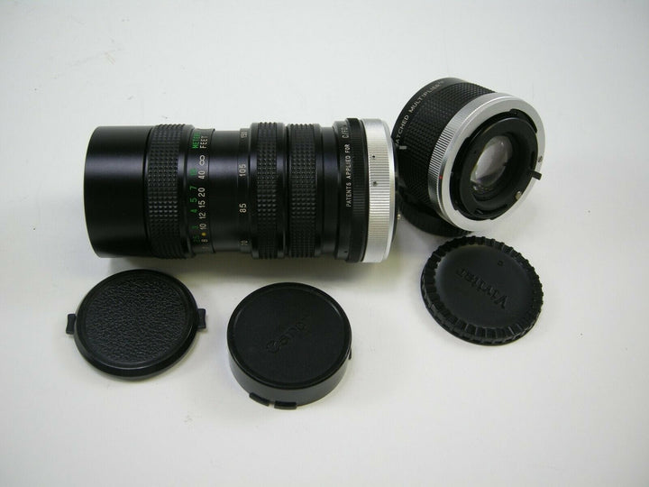 Vivitar Canon FD 70-150mm f/3.8 MF Lens w/ 2x Multiplier Lenses - Small Format - Canon FD Mount lenses Vivitar 52340101