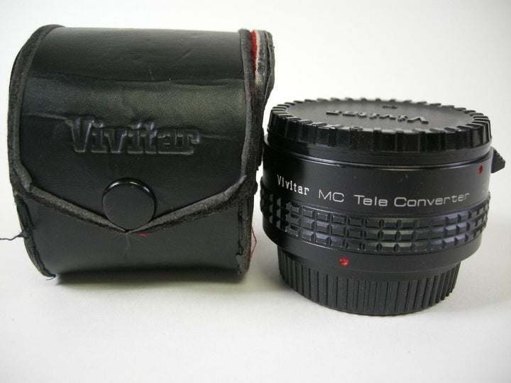 Vivitar MC Tele Converter 2x-22 w/ caps and case PK Mount Lens Adapters and Extenders Vivitar 523102306
