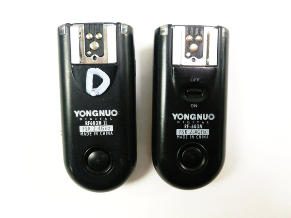 Yongnuo RF-603NII Flash Trigger and Receiver Remote Controls and Cables - Wireless Triggering Remotes for Flash and Camera YongNuo RF6033